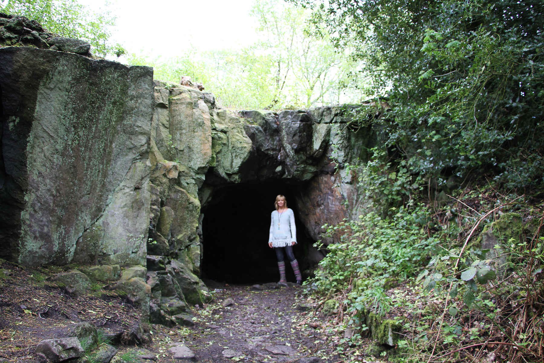 Jodi at cave entrance
